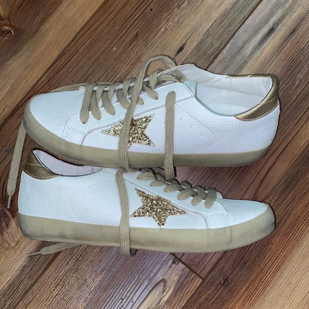ShuShop gold star sneakers